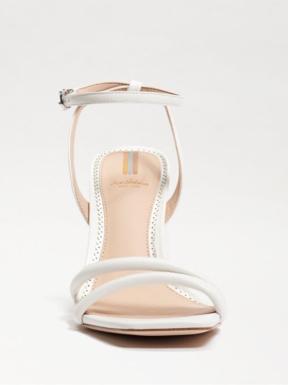 Sam Edelman Kia Block Heel Sandal in Bright White Leather - Picture 3 of 8